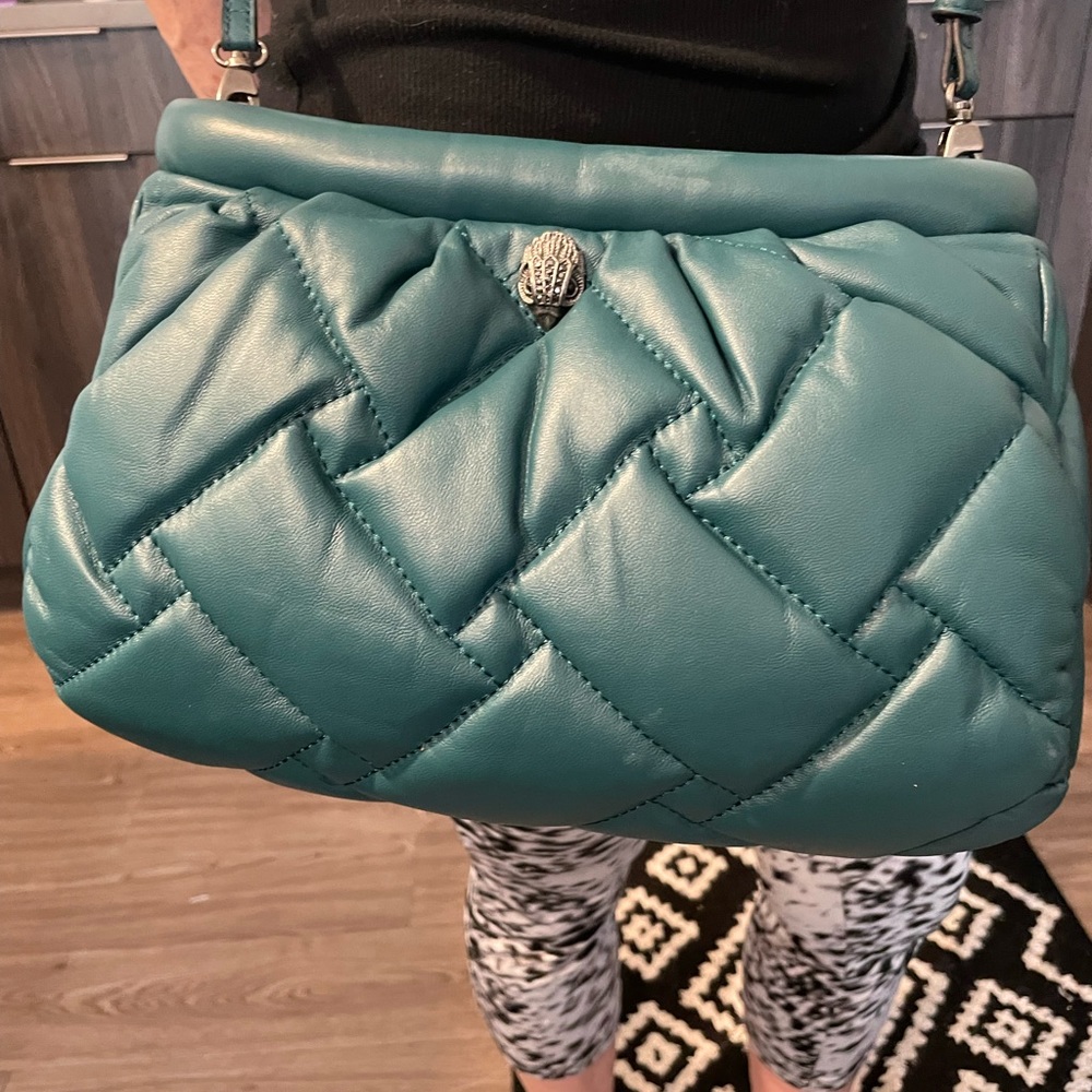 Kurt Geiger blue leather quilted bag